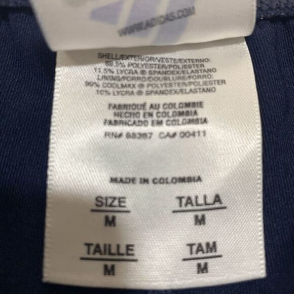 Adidas Womens Climalite Track Pants 3-Striped Tapered Pull-On Navy Size Medium - Picture 5 of 5